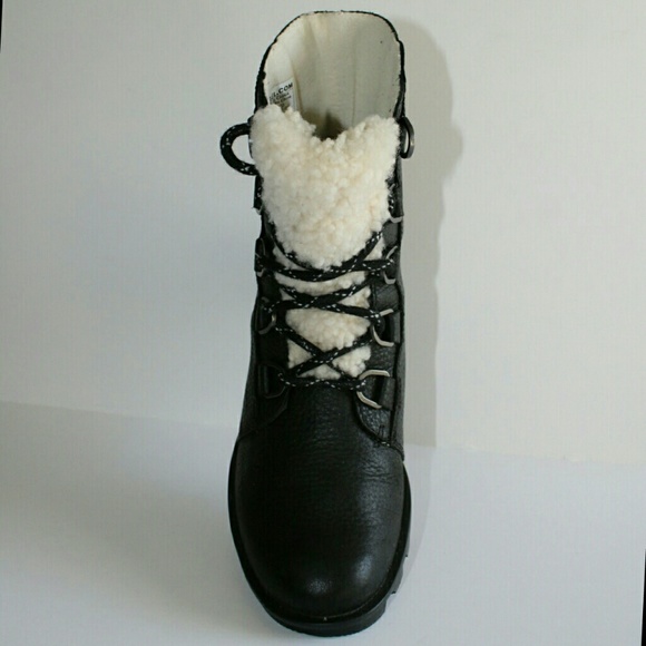 Sorel Shearling Tongue Waterproof Leather Boots - Picture 3 of 8